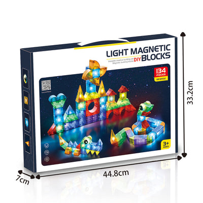 134Pcs Magnetic Block With Light