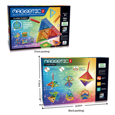 104PCS 3D Magnetic Blocks