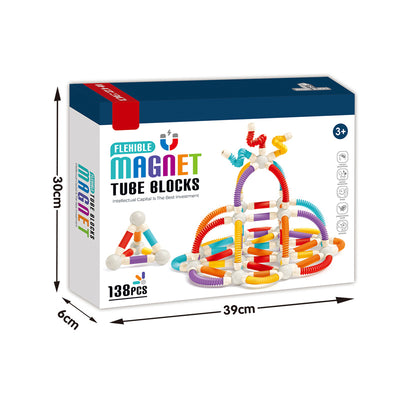 138Pcs Magnetic Tube Blocks