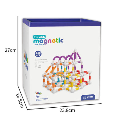 138Pcs Magnetic Tube Blocks