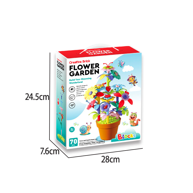 70Pcs Building Blocks Flower