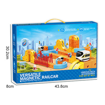 147 Pieces Magnetic Railway Block Car