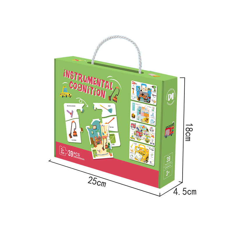 39PCS Early Education Jigsaw Puzzle Various Tools For Cognition