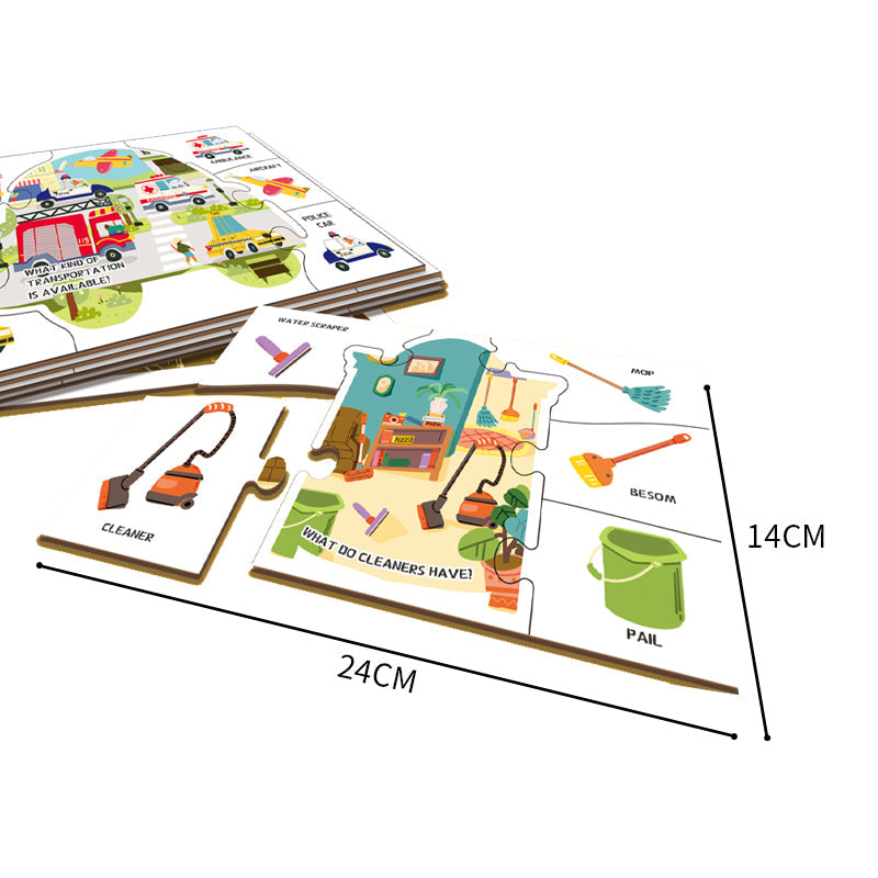 39PCS Early Education Jigsaw Puzzle Various Tools For Cognition