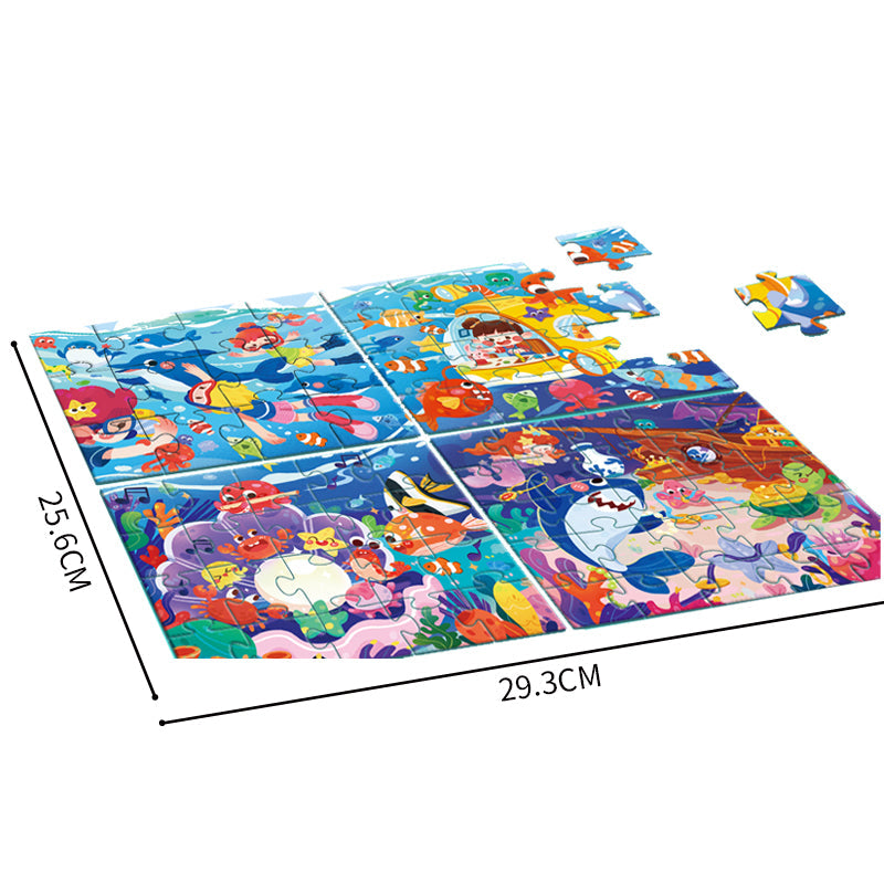 四合一拼图/73PCS