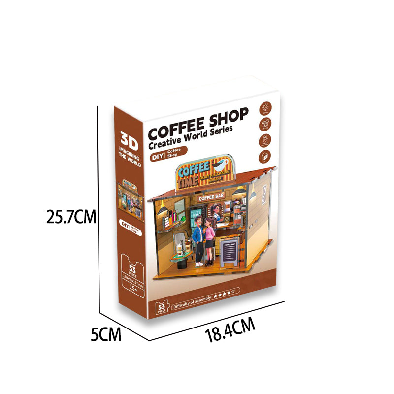 亚克力3D拼图-进阶版咖啡店