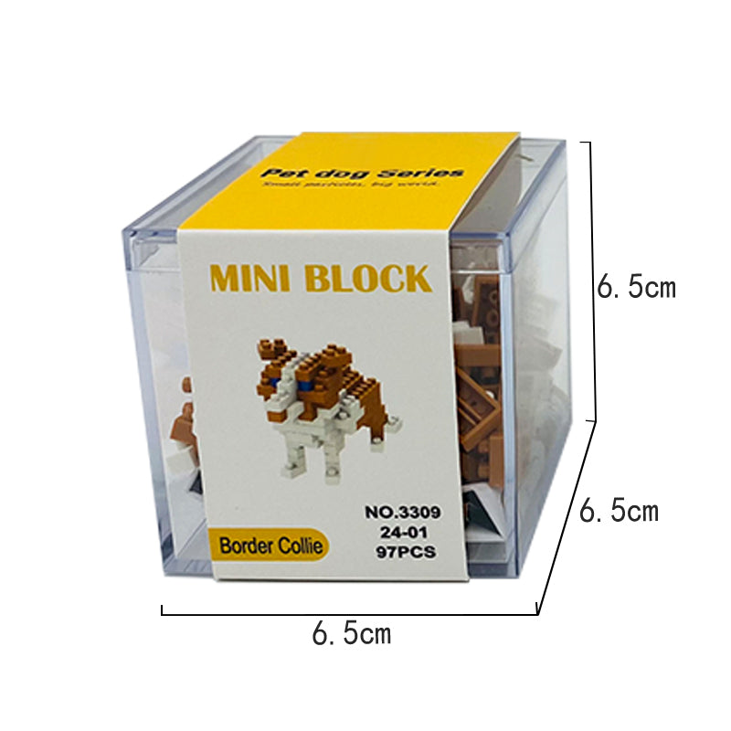 6 Types Pet Dog DIY Micro Building Blocks