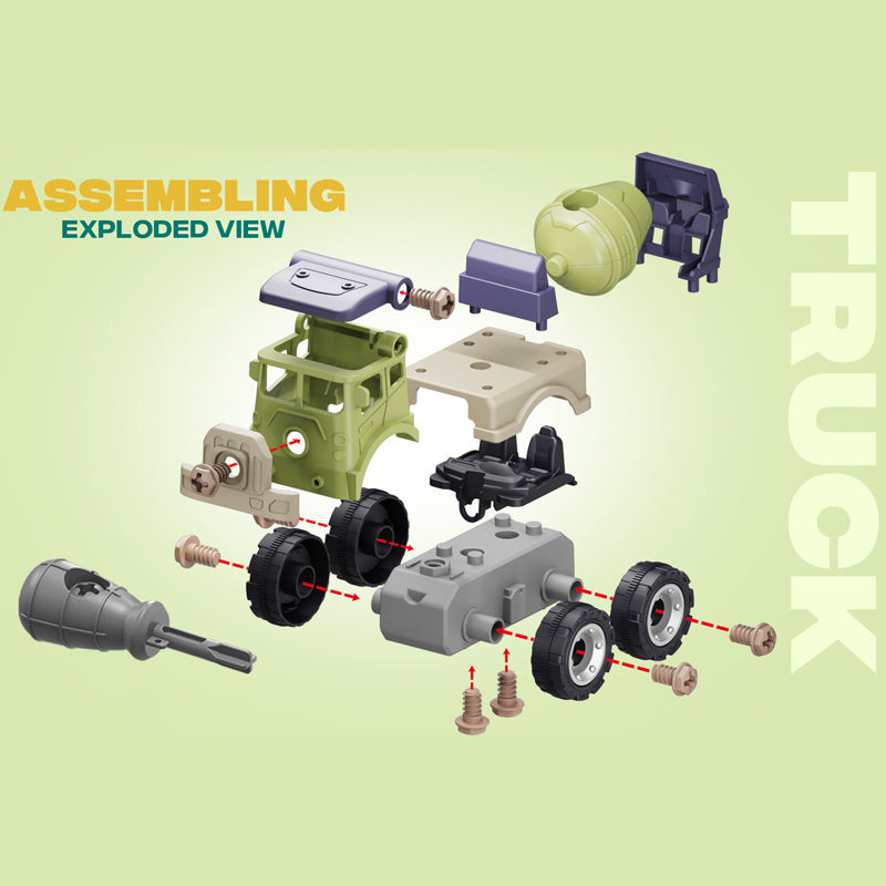 35Pcs Diy Blocks Truck