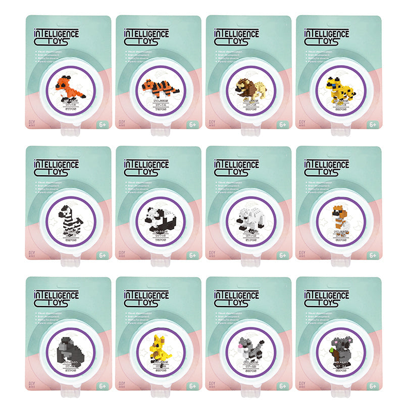 12 Types Small Animal DIY Building Blocks