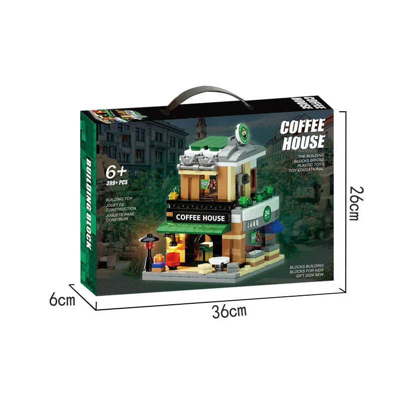399PCS Coffee House Street View DIY Building Blocks