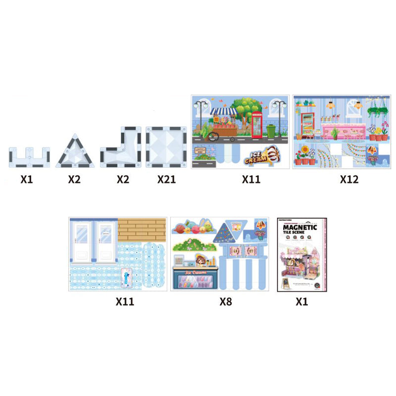 DIY磁力美食屋积木/68pcs