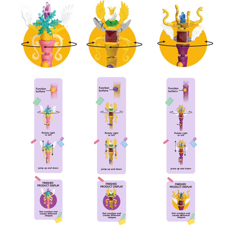 三款权杖DIY小颗粒积木