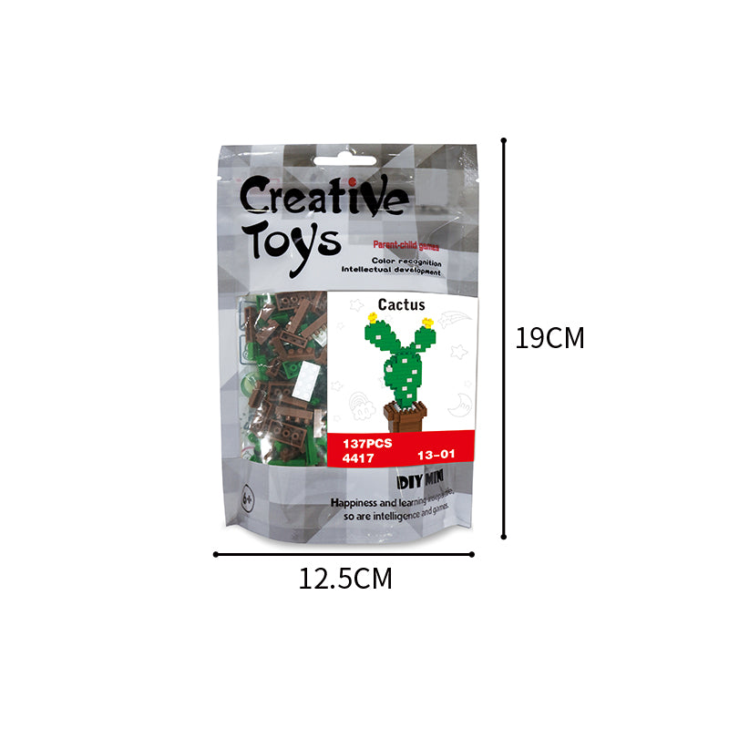 6 Types Plant DIY Micro Building Blocks