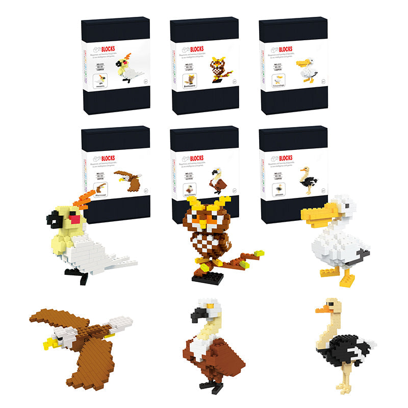 6 Types Bird DIY Small Building Blocks