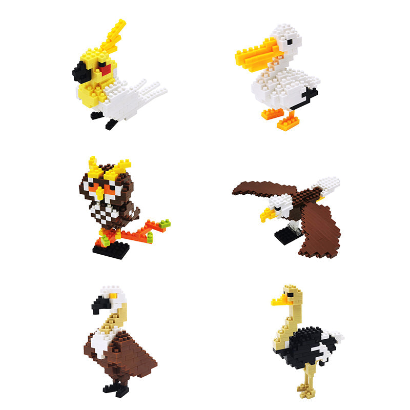 6 Types Bird DIY Small Building Blocks
