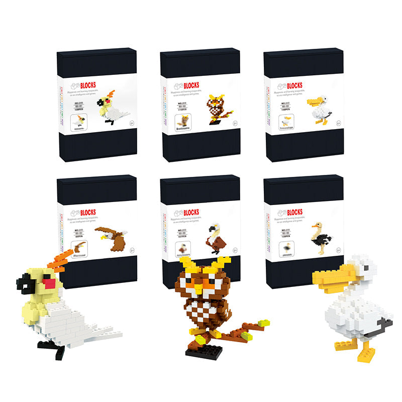 6 Types Bird DIY Small Building Blocks