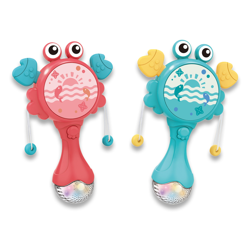 螃蟹音乐拨浪鼓/二色混装