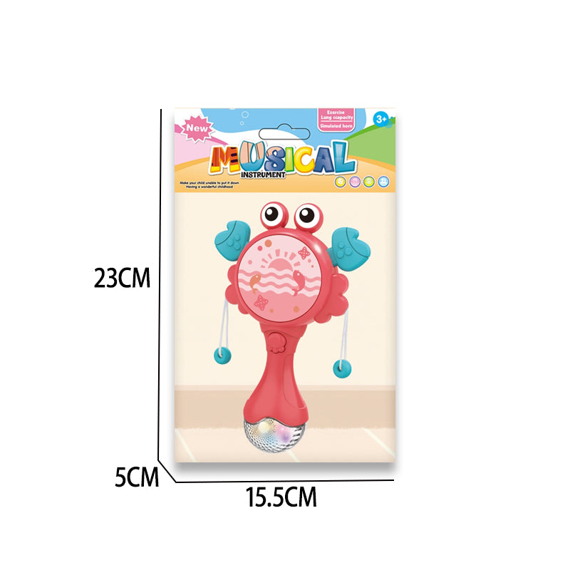 螃蟹音乐拨浪鼓/二色混装