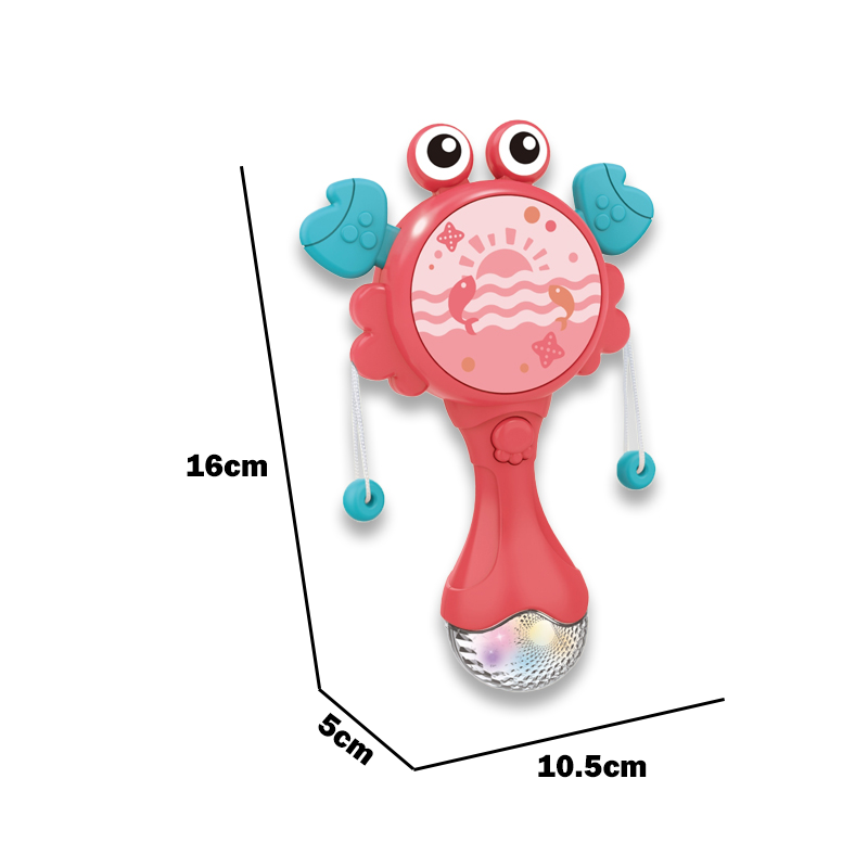 螃蟹音乐拨浪鼓/二色混装