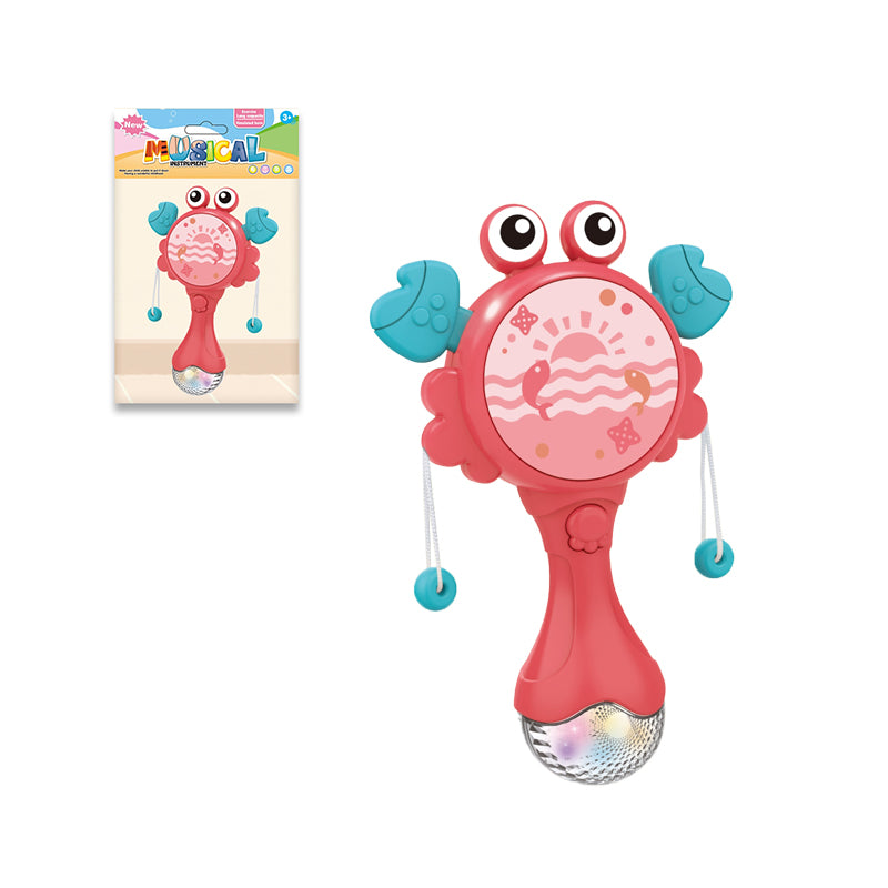 螃蟹音乐拨浪鼓/二色混装