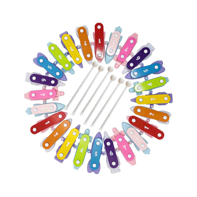 DIY拼装二十四音敲琴/配6锤,塑料件颜色随机搭配