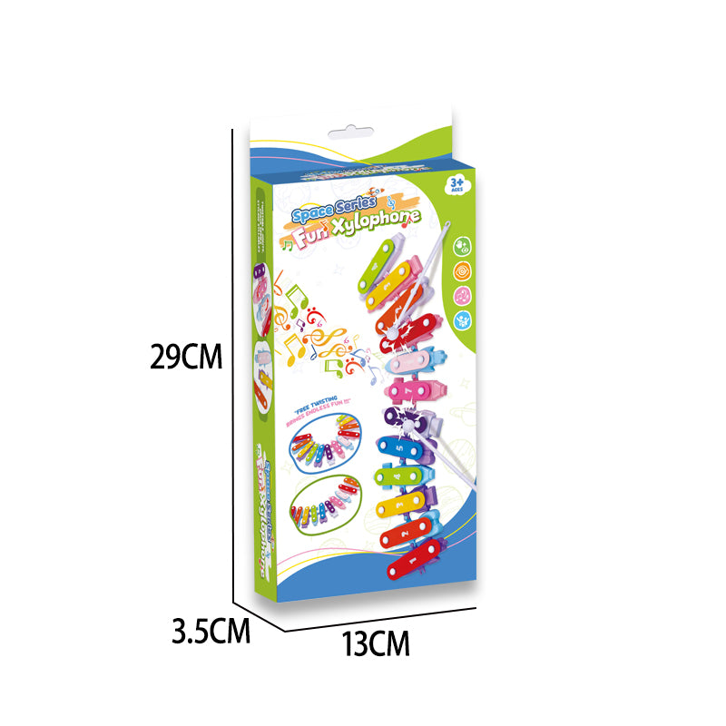 DIY拼装八音敲琴/配2锤,塑料件颜色随机搭配