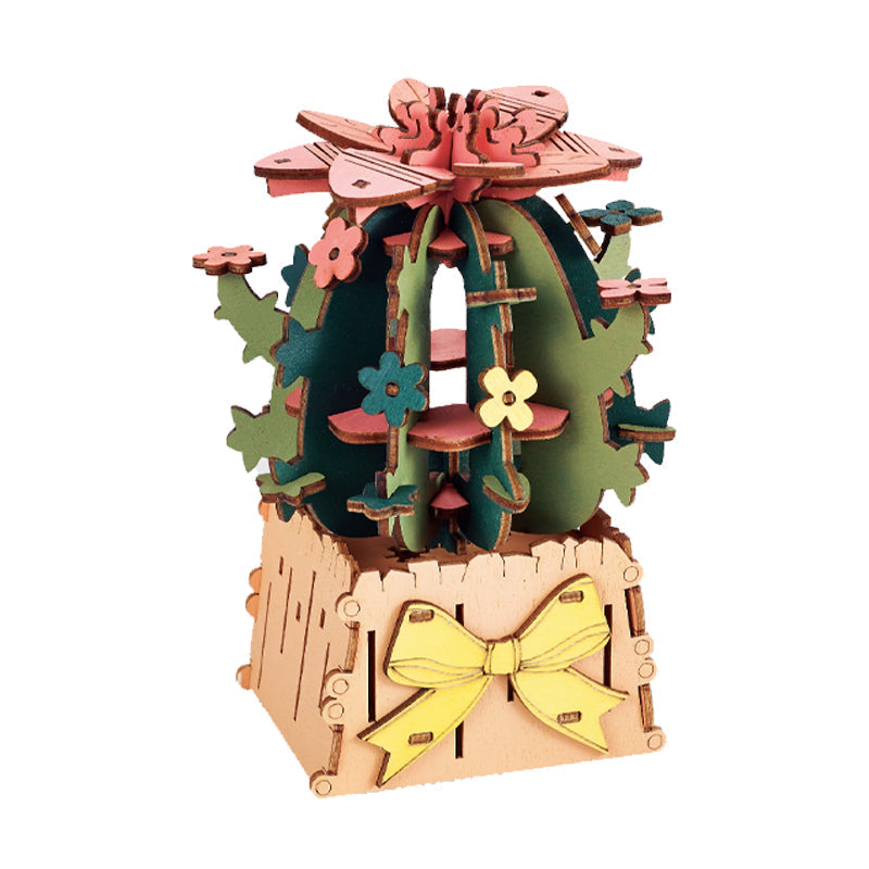 DIY 3D Wooden Assembly Cactus Jigsaw Puzzle