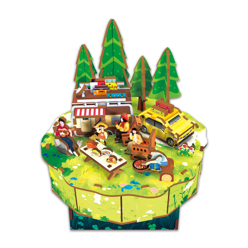 3D Wooden Outdoor Swimming Music Box Jigsaw Puzzle
