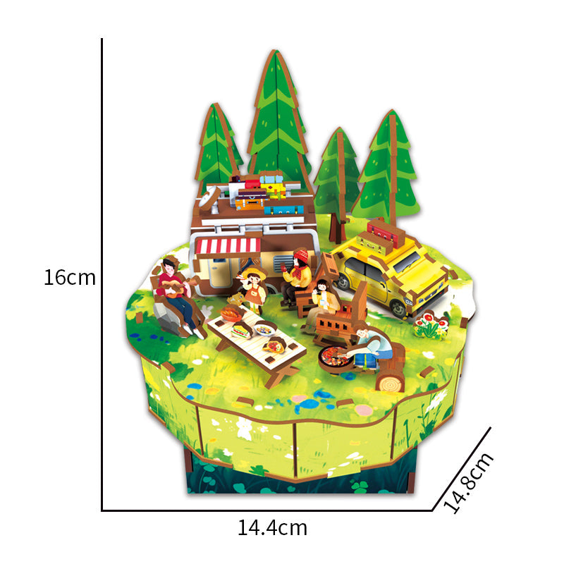 3D Wooden Outdoor Swimming Music Box Jigsaw Puzzle