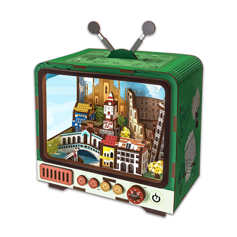 139PCS 3D Wooden TV Building Jigsaw Puzzle