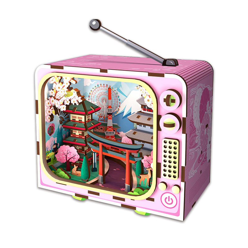 167PCS 3D Wooden TV Building Jigsaw Puzzle