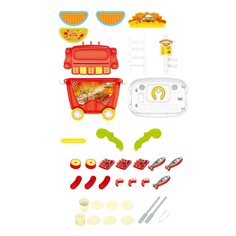 BBQ Cart Pretend Play Toys