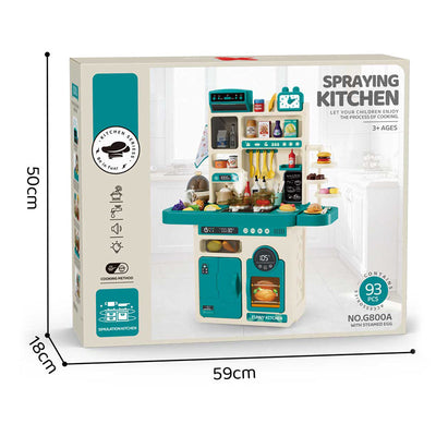 95Cm Kitchen Set With Light And Music 93Pcs