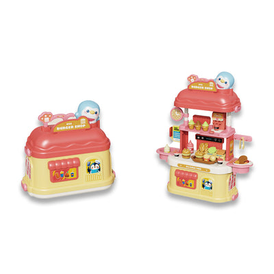 二合一房屋造型餐具台/黄色