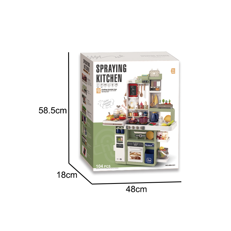93Cm Kitchen Set With Light And Music(104 Pieces)