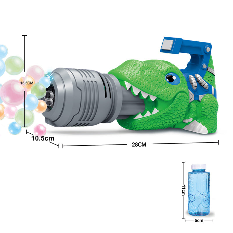 电动恐龙泡泡枪/带灯光,音乐,4*AA无包电,二色混装