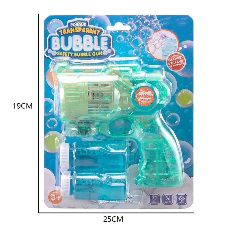 B/O Bubble Gun With Light 3-C Ass'D