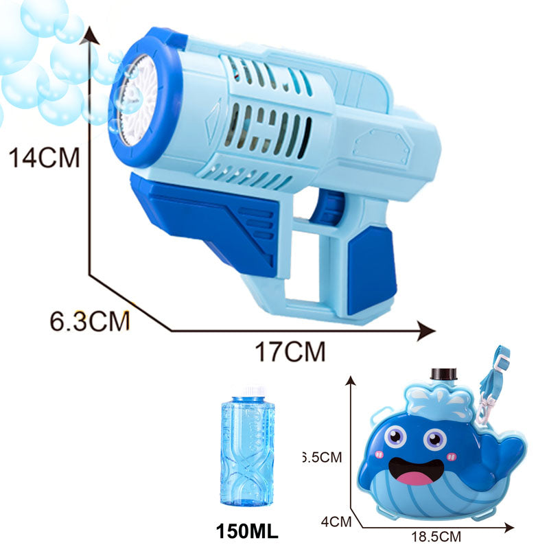 电动鲸鱼背包泡泡枪/4*AA无包电