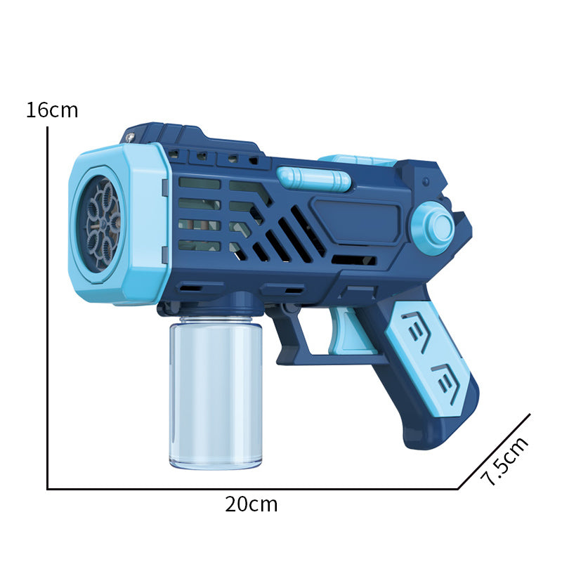 电动10孔泡泡手枪/4*AA无包电,配1瓶45ML泡泡水,两色