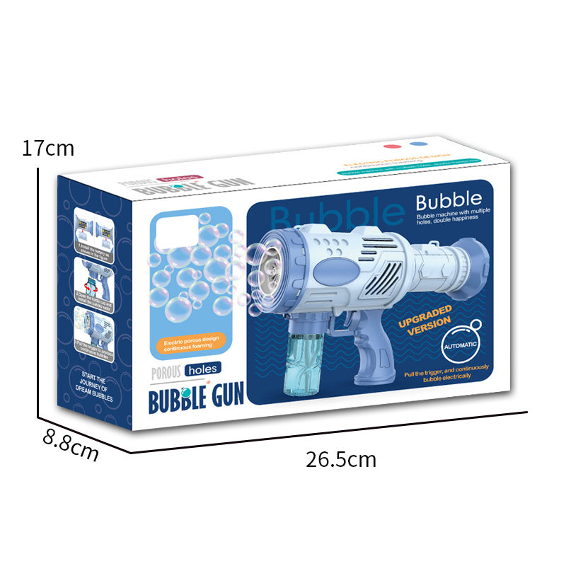 B/O Bubble Gun With Light 2-C Ass'D