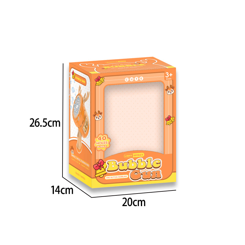 电动40孔小鹿泡泡枪/带灯光,包3.7V锂电池