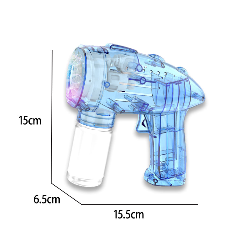 电动自动8孔透明泡泡枪/带灯光,4*AA无包电