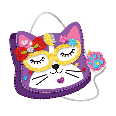 儿童DIY手工小猫毛毡包+3D斑彩贴
