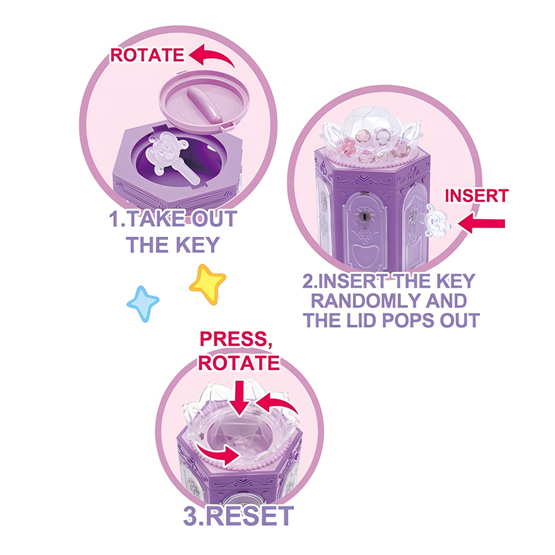 水晶百宝箱盲盒/配钥匙,戒指,三色混装