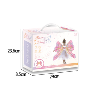 手提包精灵翅膀/带灯光,音乐,翅膀可挥动,3*AA无包电