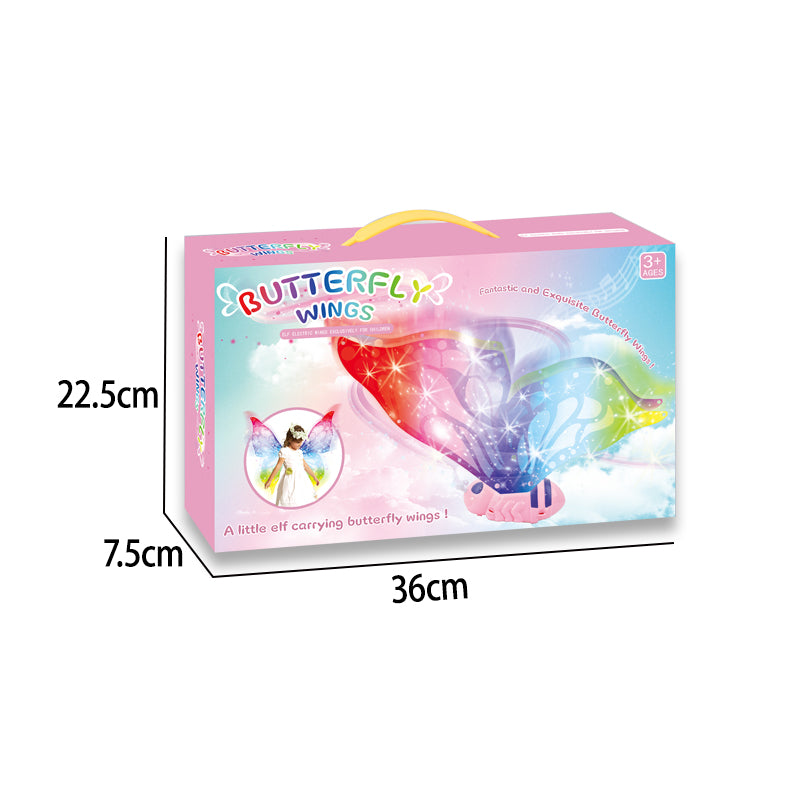 电动蝴蝶翅膀/带灯光,音乐,翅膀可挥动,3*AA无包电