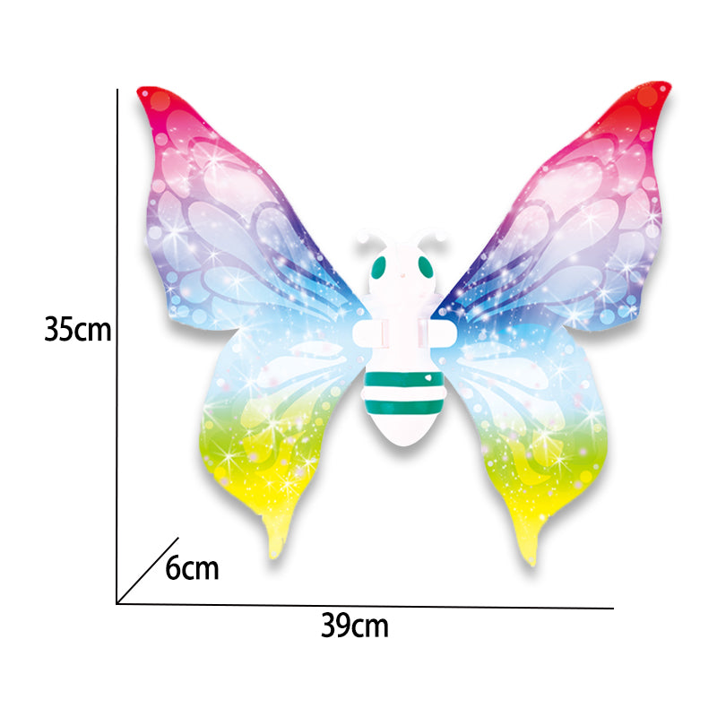 电动蝴蝶翅膀/带灯光,音乐,翅膀可挥动,3*AA无包电