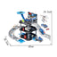警察三层大楼停车套装/配2只滑行合金小车,1只飞机