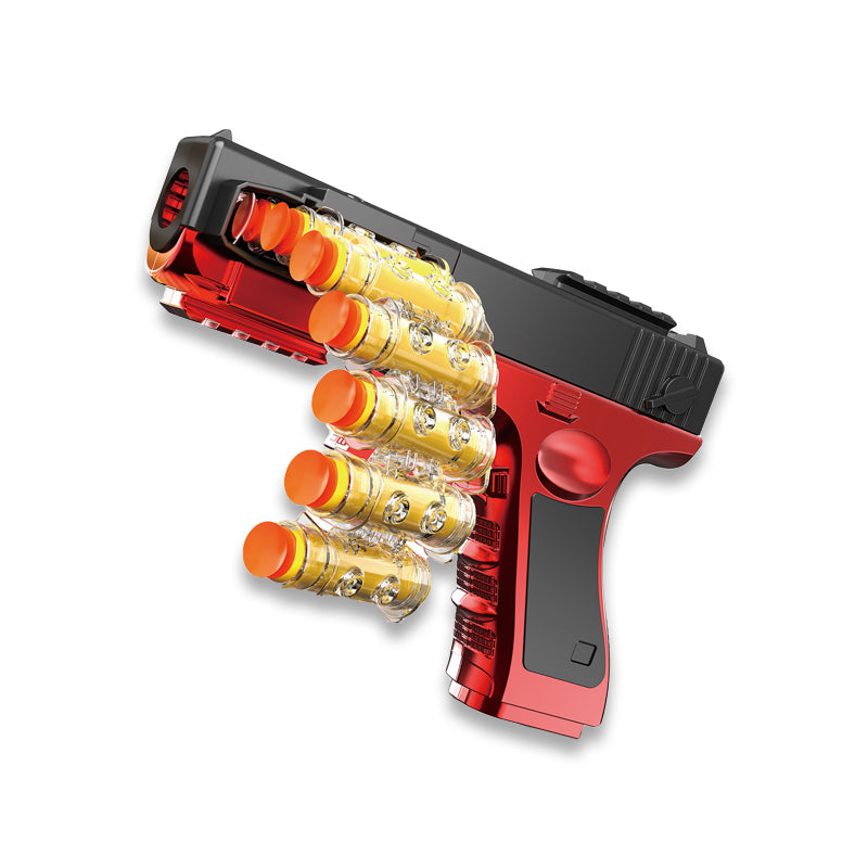 手动弹链格洛克软弹枪/配18弹壳,18软弹,黑红色