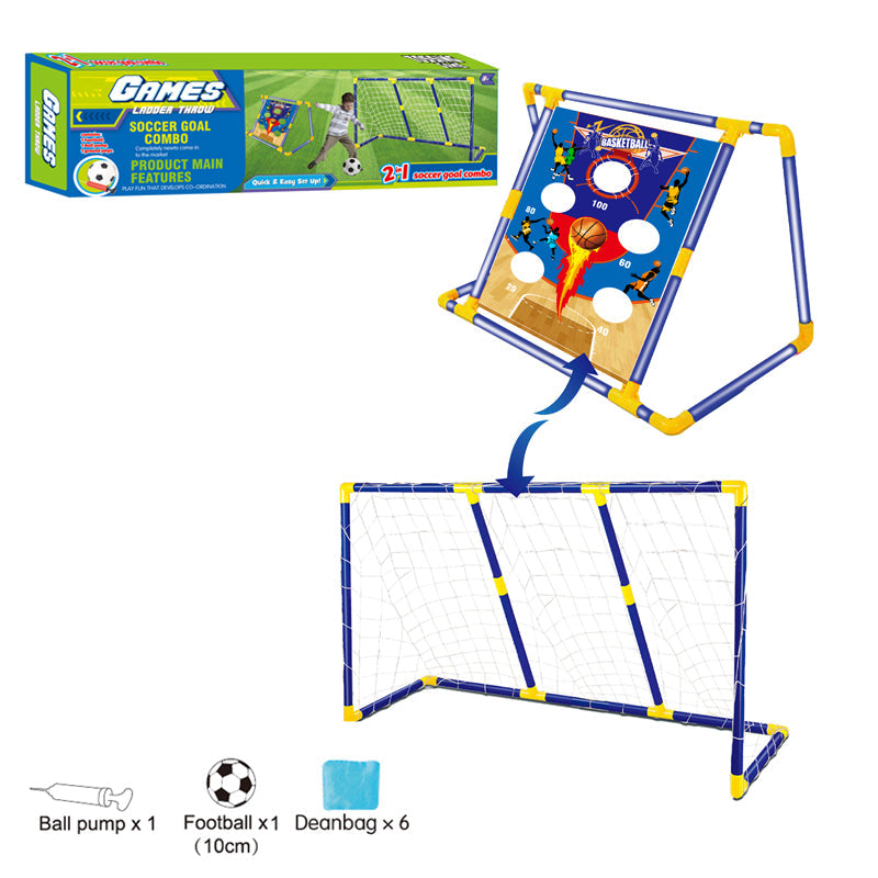 2 In 1 Soccer Goal Combo Set